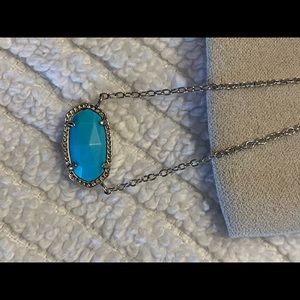 Kendra Scott Elisa Turquoise Silver Necklace